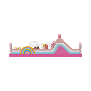 Parcours d'obstacles gonflable en PVC rose vif personnalisable Wolong 12x3.5x3.2m <span class=keywords><strong>pour</strong></span> enfants, usage intérieur/extérieur, <span class=keywords><strong>location</strong></span> commerciale, 500kg+ - Product Image 6