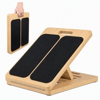 Planche d'étirement inclinée en bambou Legend, antidérapante et réglable, pour les mollets et les pieds, avec poignée, pour la maison, la salle de sport et le bureau