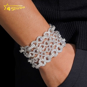 New Arrivals 925 Silver Fine Jewelry Iced Out Hip Hop Hot Sale Moissanite Diamond <strong>Infinity</strong> <strong>Bracelet</strong> - Product Image 5