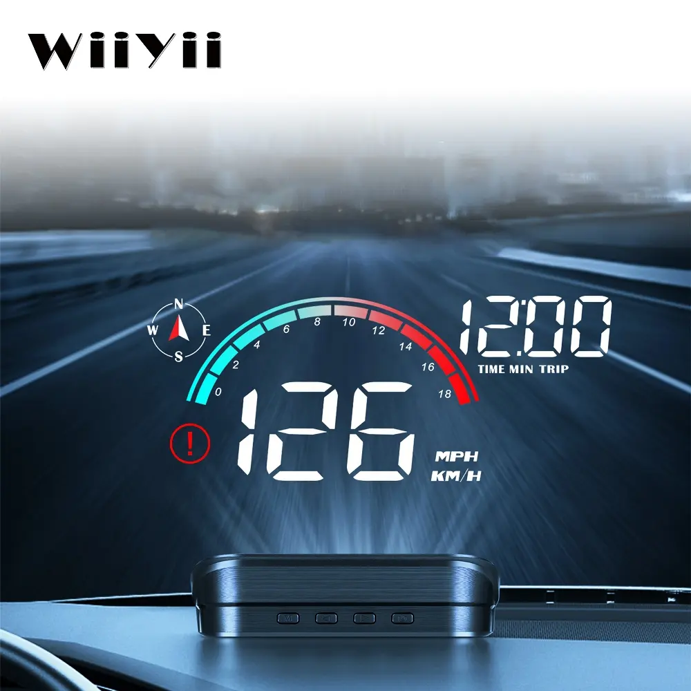 Factory HUD M22 parabrisas Head Up Display GPS HUD Meter coche Universal multifunción alarma de exceso de velocidad coche HUD