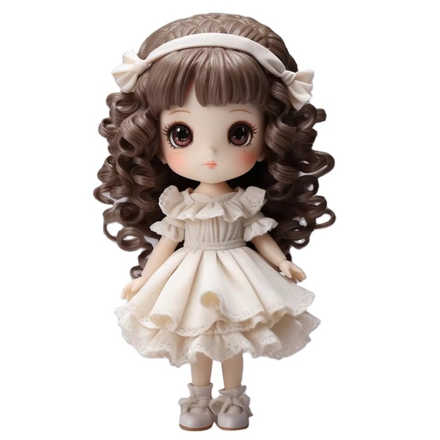 Customized Big Eyes PVC Princess Dolls Cartoon Mini Model Toy for Girls Kids Toys Gifts