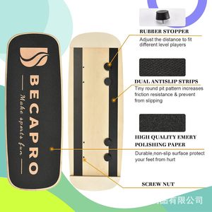 Tabla de Equilibrio de Madera Becapro con Corcho Antideslizante, Equipo de Entrenamiento de Yoga y Fitness para el Hogar - Product Image 3