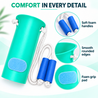 Aide à enfiler les chaussettes réglable en plastique avec poignées souples en EVA pour personnes âgées, handicapées, enceintes, patients souffrant de blessures à la hanche/dos, usage domestique
