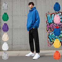 Sweat à capuche unisexe surdimensionné personnalisé pour homme, avec broderie, impression numérique et poche gaufrée, collection automne