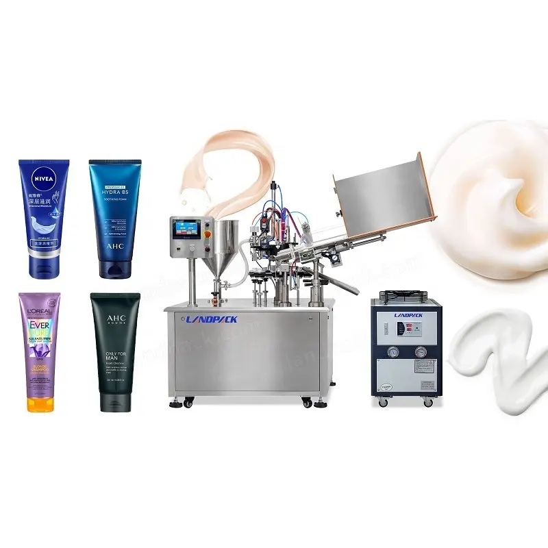 Automatic Shaving Cream Cosmetic Epoxy Adhesive Wasabi Tube Filling And Sealing Machine