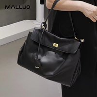 Sac à main en cuir de vachette noir de grande taille pour femmes, tendance, vente chaude, cuir véritable de haute qualité, sac à main de luxe pour femmes