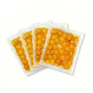 Perles de thé au lait anti-casse pour la restauration, saveur mangue, instantanées, micro-ondables, Boba, pack 50g x 4 - Product Image 3