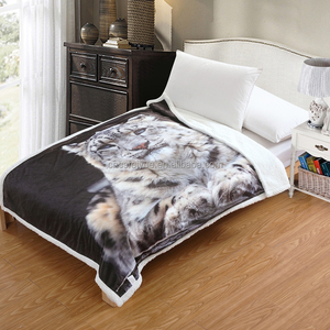 FY personnalisé léopard tigre neige léopard Lion Animal impression numérique chaud flanelle polaire Polyester recyclé jeter couverture - Product Image 3