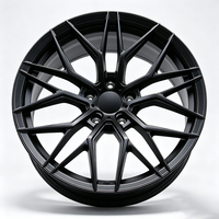 5x120 5x112 5x114.3 15 16 17 18 19 24-Zoll Geschmiedete Räder Schwarze Mehrspeichen-Sportwagenfelgen für Icar BYD BMW Audi Honda Toyota