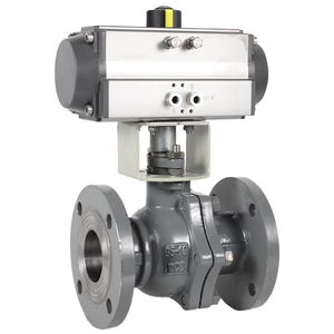 Válvula de Bola SONGO DN100 800LB de 4 Pulgadas WCB con Conexión de Doble Brida de 2 Vías y 2 Piezas con Actuador Neumático - Product Image 3