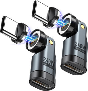 Adaptador Magnético <span class=keywords><strong>USB</strong></span> <span class=keywords><strong>C</strong></span> de 9 Pines 540 °   Adaptador <span class=keywords><strong>USB</strong></span> <span class=keywords><strong>C</strong></span> Compatible con Carga Rápida PD de 240W 5A y Transferencia de Datos, para <span class=keywords><strong>MacBook</strong></span>/Laptop/Tablet - Product Image 3