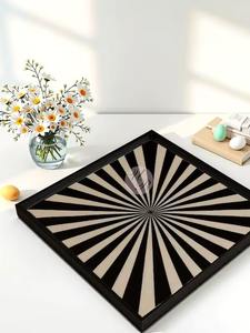 Bandeja de Servir Étnica Rústica de Hueso de Alta Calidad, Acabado Artesanal, Ideal para Festivales y Fiestas, Disponible para la Venta - Product Image 4