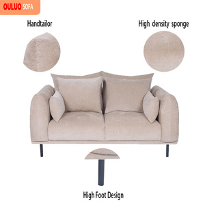 Canapé sectionnel carré moderne en tissu, chaises <span class=keywords><strong>de</strong></span> salon design, deux places, écologique, vente en gros - Product Image 1