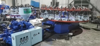 Machine de moulage semi-automatique 24 stations à injection directe pour semelles de chaussures, monocouleur, haute capacité, pour matériaux PVC, TPR, TPE