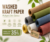 Papier Jacron de 0,25 mm, alternative au cuir, lavable, en papier kraft, pour étiquettes et labels
