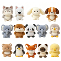 Funboxes – Lot de 24 mini-jouets en peluche animaux de 3 pouces de haute qualité – Porte-clés pour enfants en gros pour les prix de carnaval, les cadeaux scolaires et les cadeaux de la Saint-Valentin
