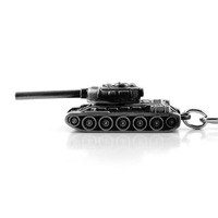Porte-clés pendentif en alliage de zinc modèle de véhicule blindé solide de simulation 3D créative vintage