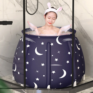 <span class=keywords><strong>Baignoire</strong></span> pliable Portable <span class=keywords><strong>pliante</strong></span> en plastique, baril de bain rond, pour la <span class=keywords><strong>douche</strong></span>, le Spa, couleur bleu - Product Image 3
