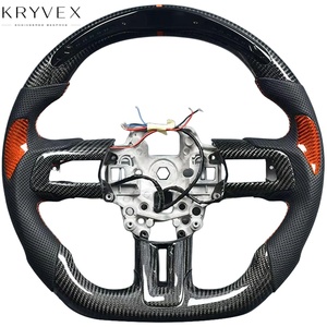 Kryvex para <span class=keywords><strong>Mustang</strong></span> <span class=keywords><strong>Raptor</strong></span> 2023-2025, Accesorios Interiores para Camioneta, Volante Personalizado de Cuero con Calefacción y Fibra de Carbono - Product Image 1