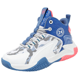 New Accept Custom LOGO Men's <strong>Basketball</strong> <strong>Shoes</strong> Authentic Fall Leather Lightweight Friction Sound Boys Blue Sneakers - Product Image 6