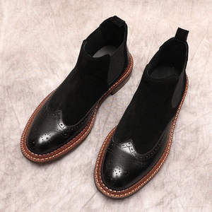 2026 Best-selling High-end Men's <b>Leather</b> Shoes Ankle <b>Boots</b> for Business Formal Wear <b>Work</b> chukka <b>boots</b> - Product Image 5