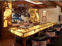 Table de bars personnalisée de luxe en Europe comptoir de bar en pierre pour cocktail whisky comptoir de bar pour boîte de nuit comptoir de caisse lumière led le bar