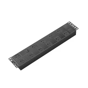 Best Selling 2U 10 Ways 10A Large Spacing Design Overload Protection PDU Socket With Indicator