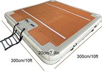 Plate-forme flottante gonflable de yoga de loisirs aquatiques, plate-forme flottante gonflable de lac