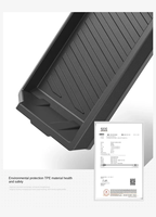 Boîte de rangement pour Tesla Cybertruck, style tiroir sous le siège, en TPE, 2 pièces, installation par enfoncement, organisateur latéral de siège, fabriqué en Chine