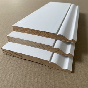 Plinthe Moderne pour Sol – Plusieurs Tailles Disponibles – Plinthe Blanche en Bois Massif – Moulure de Plinthe - Product Image 5