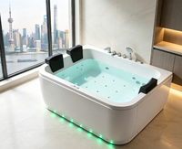 Baignoire de massage haut de gamme à température constante avec système de panneau de commande, baignoire à remous pour villa privée ou salle de spa