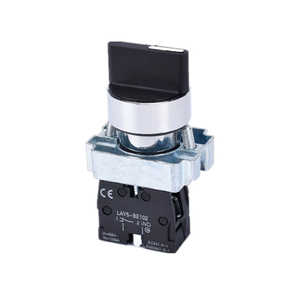 Bouton rotatif auto-bloquant 2 positions à point de contact argenté, style amélioré, 1NO/1NC, IP65, en alliage d'aluminium électronique - Product Image 1