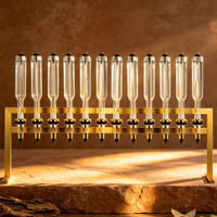Flacons de parfum en verre doré de 375 ml, 12 pièces, flacons de parfum vides rechargeables pour mariage, décoration de la maison, boutique, présentoirs, ornements