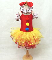 Robe de danse tutu pour filles, tenue de scène de clown pour enfants, robe de ballet tutu pour enfants