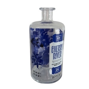 <span class=keywords><strong>Brand</strong></span> New <span class=keywords><strong>Gin</strong></span> 750ml Botella de vidrio transparente Fábrica Forma redonda - Product Image 1