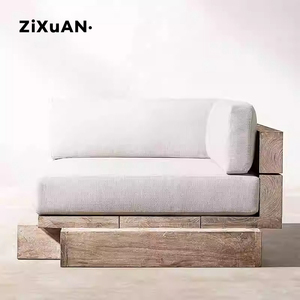 <span class=keywords><strong>Salon</strong></span> <span class=keywords><strong>de</strong></span> <span class=keywords><strong>jardin</strong></span> en bois <span class=keywords><strong>de</strong></span> teck pour hôtel, ensemble <span class=keywords><strong>de</strong></span> canapés d'extérieur, fauteuil en bois, canapé en U pour bar d'hôtel, chaise individuelle - Product Image 3