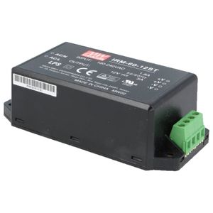 Fuente de Alimentación Mean Well IRM-60-12ST 60W 12V DC, Entrada 100-240VAC, Salida Única, Encapsulada Industrial - Product Image 1