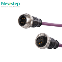 Conector de Ethernet Industrial M12 de 5 Pines Codificado 7/8 Tipo Blindado para Montaje en Panel, Cable M12, Conector CC-Link 7/8