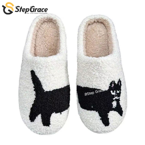 Pantoufles en fourrure à bout fermé antidérapantes StepGrace, prix de gros, chat mignon, pantoufles d'intérieur chaudes <span class=keywords><strong>pour</strong></span> l'hiver - Product Image 1