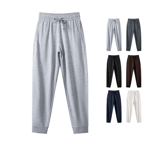 กางเกงวอร์มผู้ชายทรงตรง สไตล์สปอร์ตแคชชวล เนื้อผ้าคอตตอนหนา ยืดหยุ่น ใส่สบาย บริการ OEM - Product Image 2