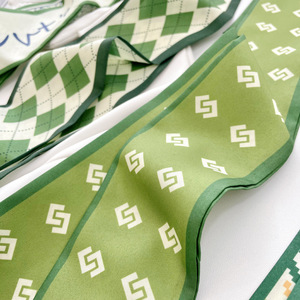 Diadema Coreana Serie Verde para Mujer, Versátil, Larga, con Decoración Floral, Pañuelo para el Cuello, Cinta para el Cabello para el Verano - Product Image 2