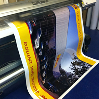 Impression de bannières et d'affiches en PVC, PP, PET, pour publicité commerciale en extérieur et en intérieur, sur des autocollants en vinyle promotionnels
