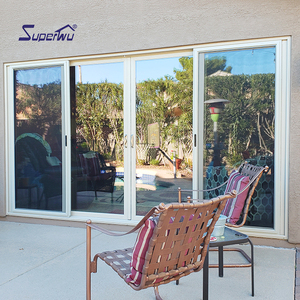 <span class=keywords><strong>Porte</strong></span> coulissante empilable en aluminium à vue panoramique et <span class=keywords><strong>seuil</strong></span> bas, double vitrage trempé, étanche et sécurisée pour cour, conforme aux normes NFRC NOA AS2047 2026 - Product Image 2