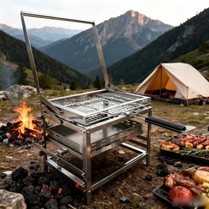 Parrilla <span class=keywords><strong>Argentina</strong></span> Estilo Santa María, Altura Ajustable, Acero Inoxidable, Parrilla Gaucho - Product Image 3