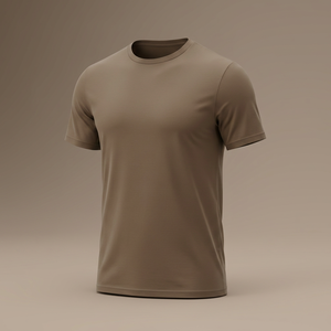 T-shirt uni en coton 100% pour homme, qualité supérieure indienne, col classique, anti-rides, respirant, écologique, décontracté, pour le bureau - Product Image 3