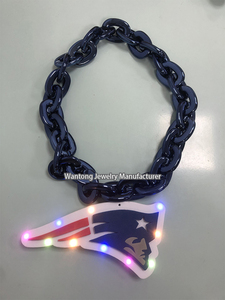 Collier à grande chaîne avec logo de l'équipe des Cleveland Browns (USA) pour fans, style Hip Hop, LED 3D en mousse EVA, bijoux de mode en gros - Product Image 6