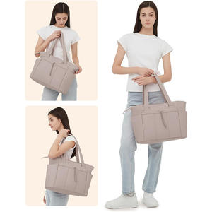 Borsa Tote Morbida di Lusso in Nylon Personalizzata con Cerniera, Borsa Multifunzione alla Moda, Impermeabile con Scomparto per Laptop, per Yoga, Palestra, Viaggio - Product Image 1