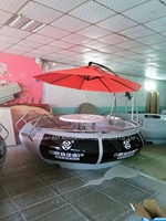 Canoë/kayak de pêche kayak transparent en cristal motorisé assis sur le dessus pesca pédale BBQ bateau avec gril au gaz naturel propane
