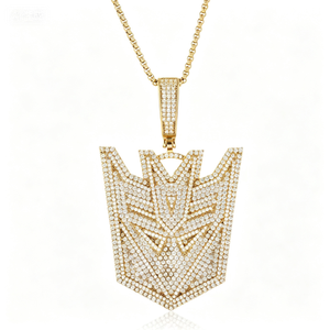 Collar con Colgante <span class=keywords><strong>de</strong></span> Autobot <span class=keywords><strong>de</strong></span> <span class=keywords><strong>Transformers</strong></span> Brillante con Cadena <span class=keywords><strong>de</strong></span> Circonia, Accesorio <span class=keywords><strong>de</strong></span> Joyería Moderno Estilo Hip-Hop - Product Image 2