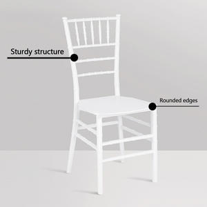 Silla de Comedor Moderna Apilable Blanca |   Muebles de Exterior para Hoteles, Bodas, Fiestas y Eventos - Product Image 3